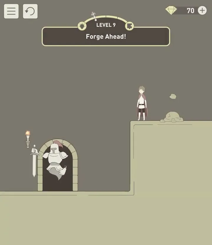 Уровень 9 «Двигайся вперед!» в IQ Dungeon 2