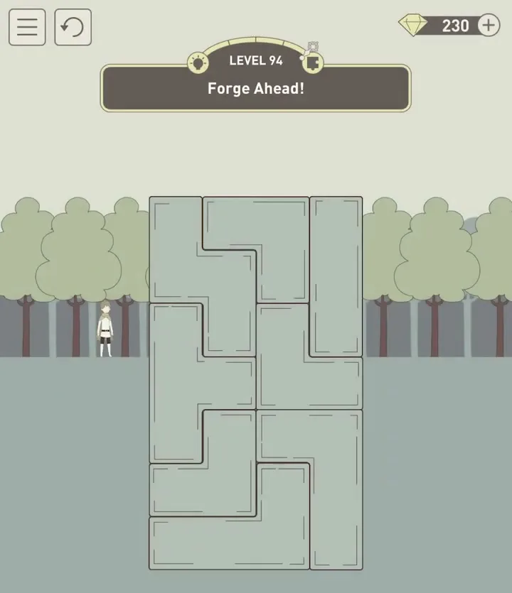 Уровень 94 «Двигайся вперед!» в IQ Dungeon 2