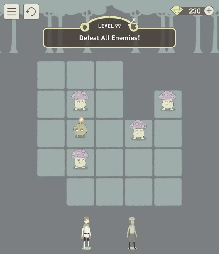 Уровень 99 «Одолей всех врагов!» в IQ Dungeon 2